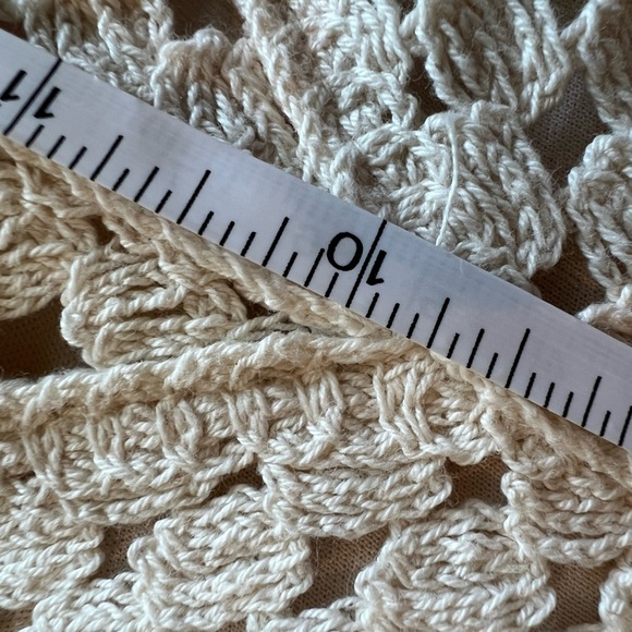 Ultra Pink Anthropologie crochet Cream and Brown Patterned Pants, size XL, EUC - Picture 8 of 9